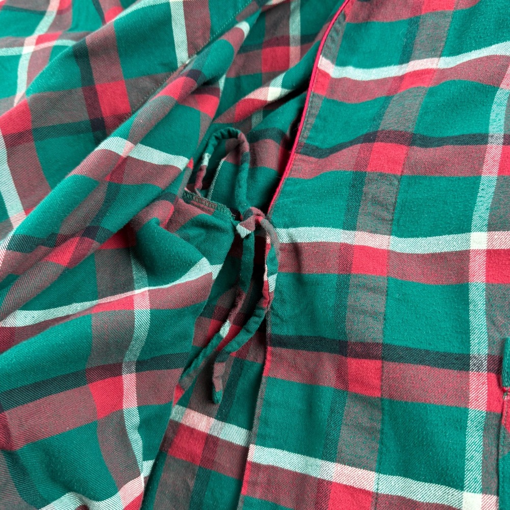 Vintage Victoria's Secret Gold Label Green Red Plaid Cotton Robe P/S Academia - Picture 15 of 16